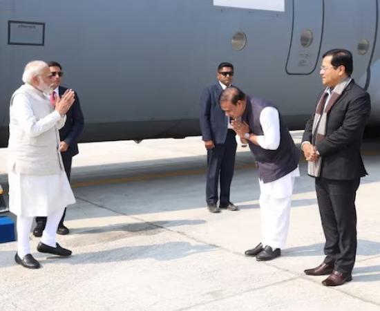 PM Modi Makes Historic Touchdown on Assam’s First Emergency Landing Highway