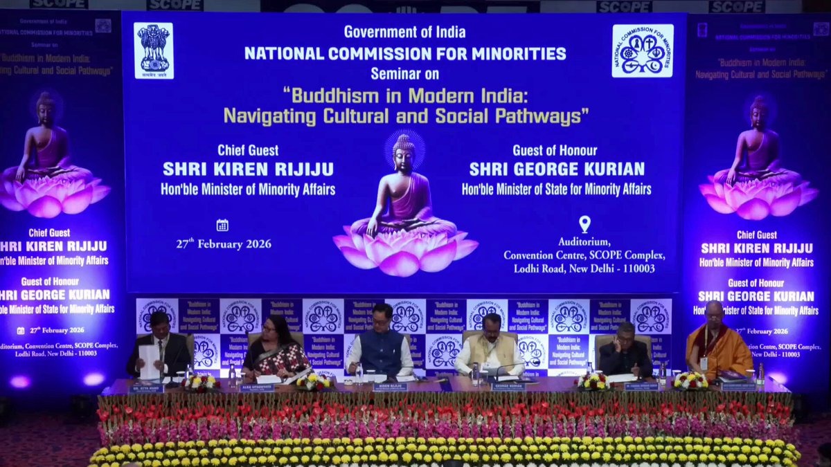 NCM ने नई दिल्ली में ‘आधुनिक भारत में बौद्ध धर्म’ विषय पर राष्ट्रीय संगोष्ठी आयोजित की