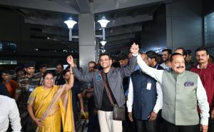 Astronaut Shubhanshu Shukla lands in Delhi