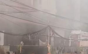 Massive Fire At Cyber Mart In Fancy Bazar