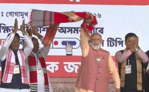 Narendra Modi bats for BJP hat-trick in Assam, flags ‘dangerous conspiracy’