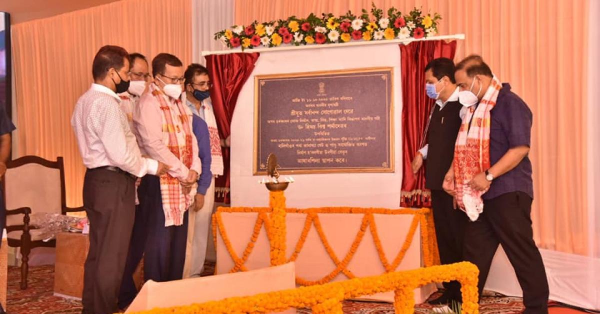 ৰাজ্যৰ দীৰ্ঘতম উৰণীয়া সেঁতুৰ আধাৰশিলা স্থাপন 