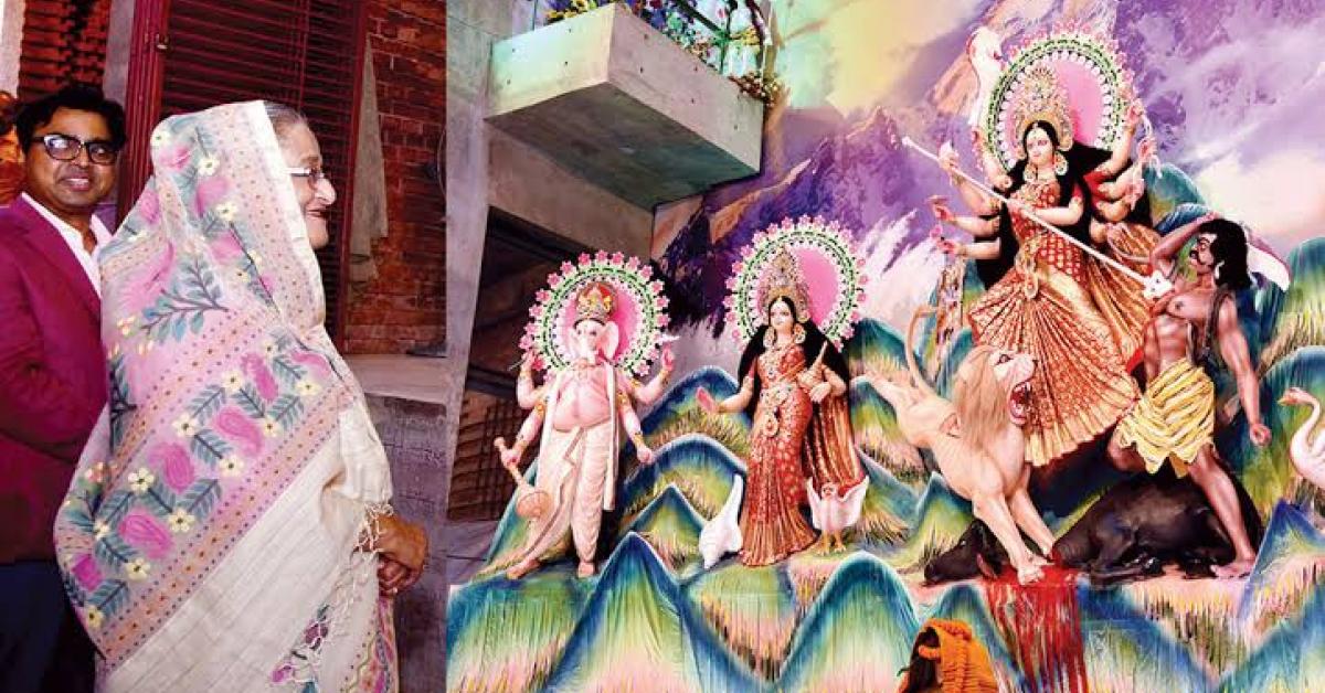 চুবুৰীয়া দেশ বাংলাদেশত ৩০,২১৩ খন দুৰ্গা পূজাৰ আয়োজন