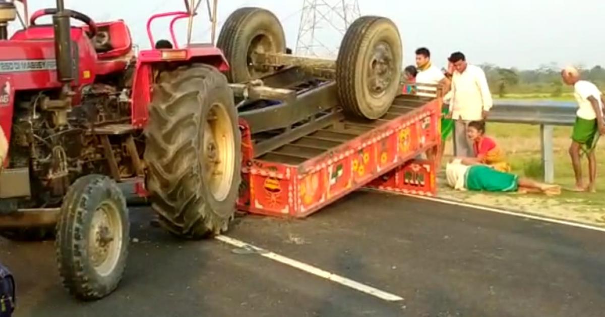 নাৰায়ণপুৰত হুচৰি গাবলৈ যোৱা বাহন দুৰ্ঘটনাগ্ৰস্থ- নিহত ২, আহত ৩৫ জন