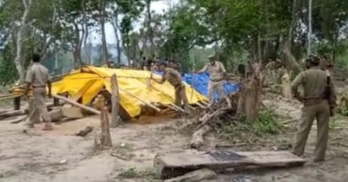 ডিফু-লামডিং পথৰ বনাঞ্চলত বন বিভাগৰ উচ্ছেদ অভিযান