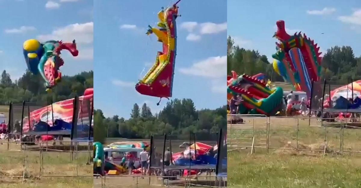 বতাহৰ প্ৰচণ্ড কোবে ভূ-পৃষ্ঠৰ পৰা ৩০ ফুট ওপৰলৈ উৰুৱাই লৈ গ'ল শিশুকেইটিক