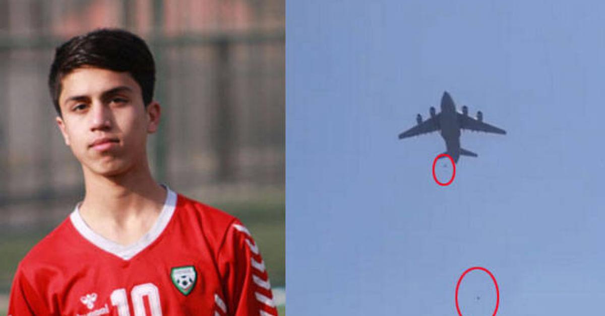 19-year-old Afghan footballer dies after falling off plane