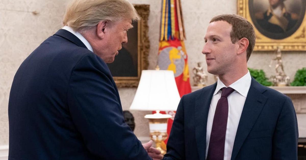 Trump tells whom Mark Zuckerberg came to the White House to kiss at night