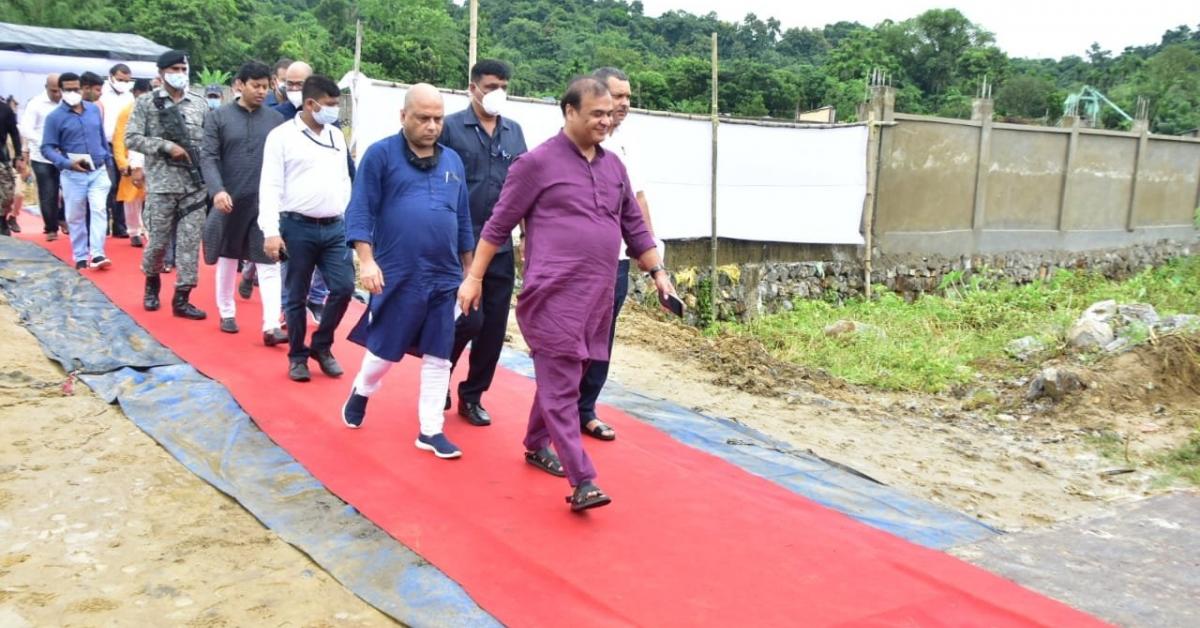 Chief Minister Himanta Biswa Sharma reviews construction of mini secretariat at Kachar in Barak Valley