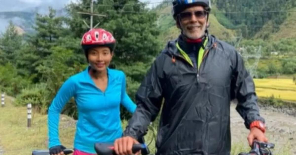 65 km a day Assam's Jowai Milind Soman and Ankita Konwar in the limelight for cycling