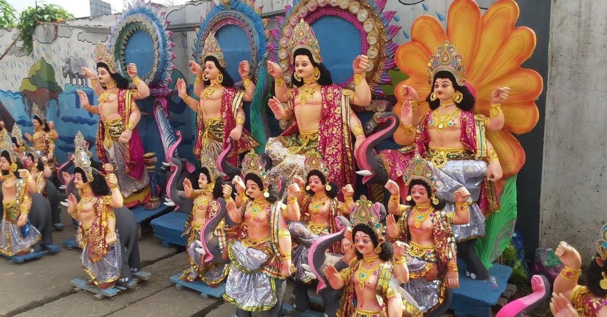 The people of the state are ready to welcome the world miner! Vishwakarma statue filled guwahati city market