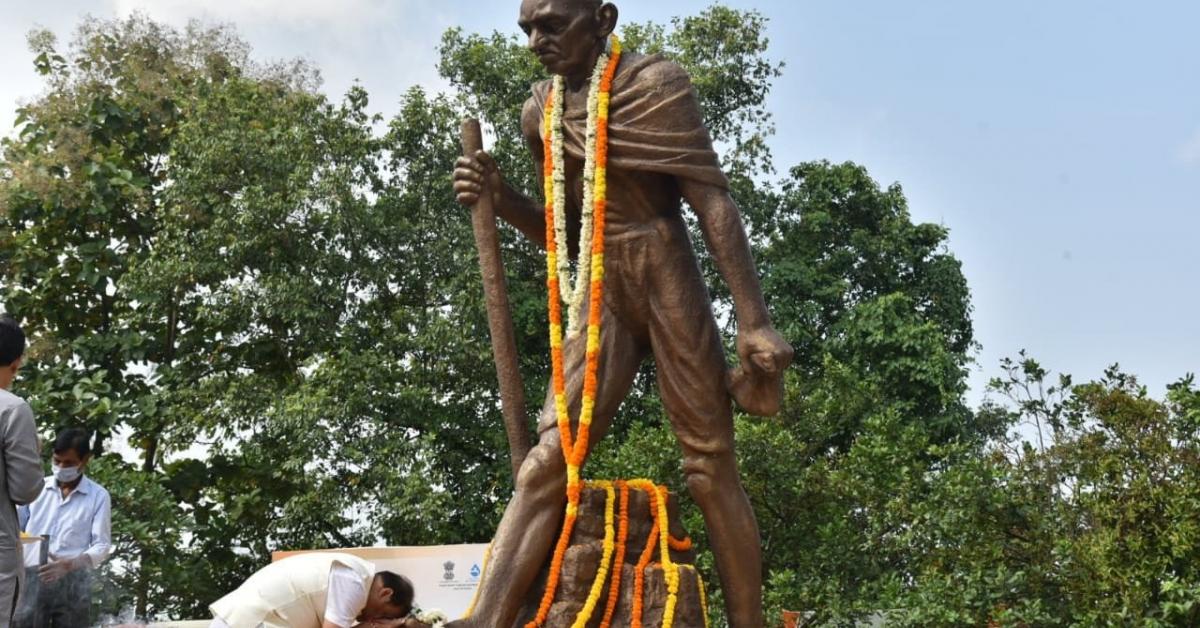 CM SARMA PAYS HOMAGE TO BAPU AT GANDHI MANDAP