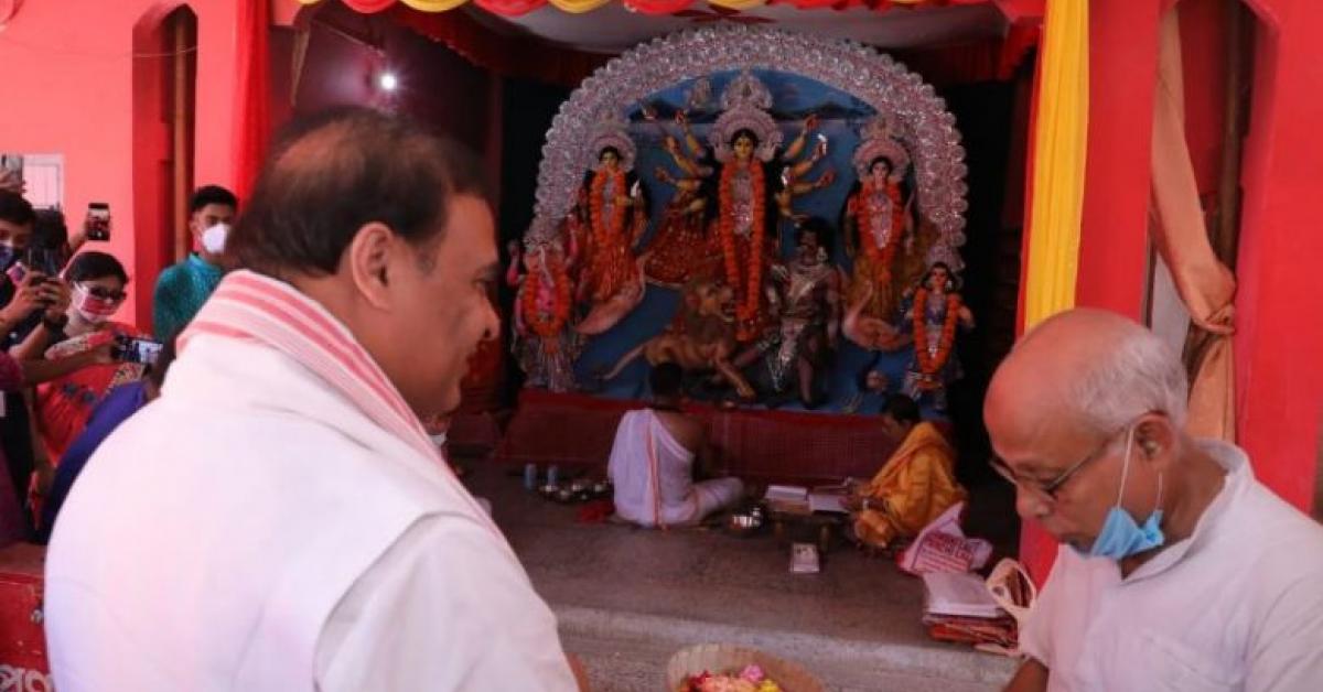 durga puja msg from himanta biswa sarma