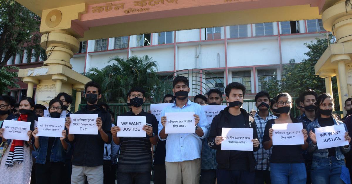 Cotton University Students Protest 