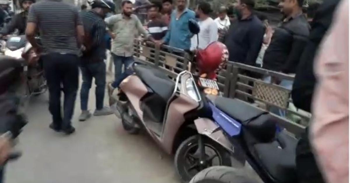 Maligaon Accident: Collision between Bus and Scooter
