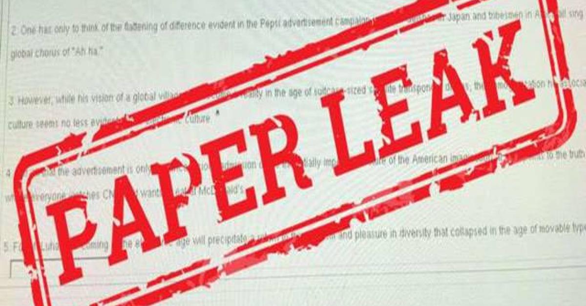 HS board exam paper leak 2022