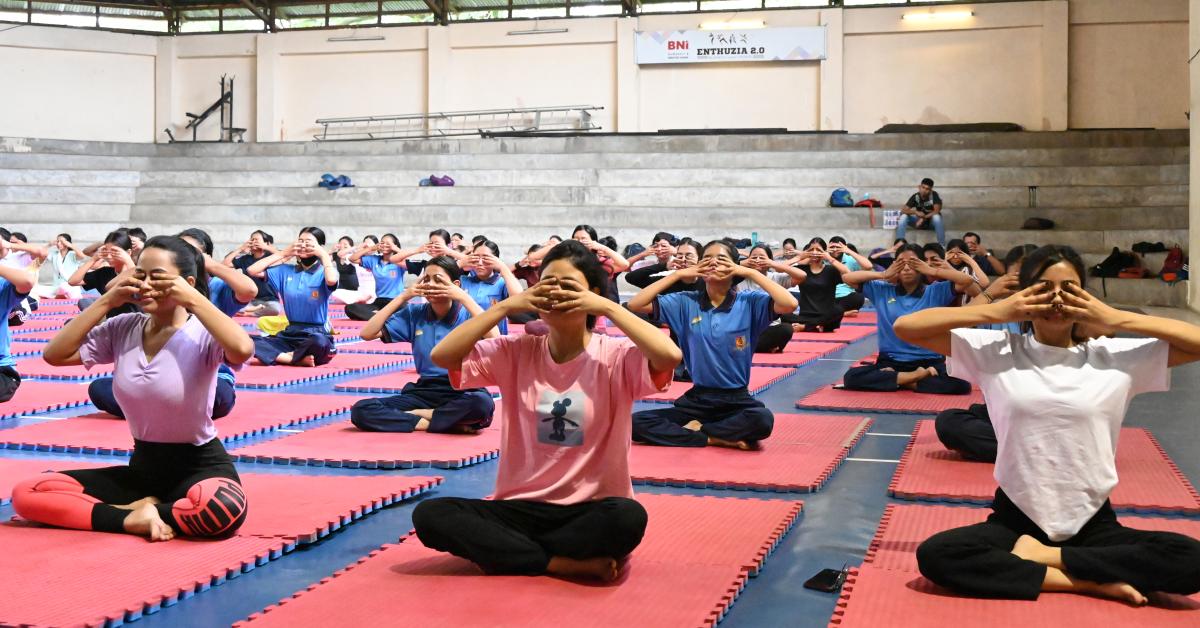 yoga day at cotton