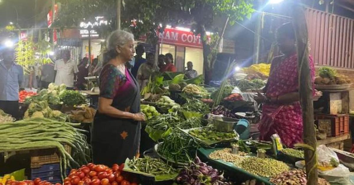 nirmala sitharaman at chennai market