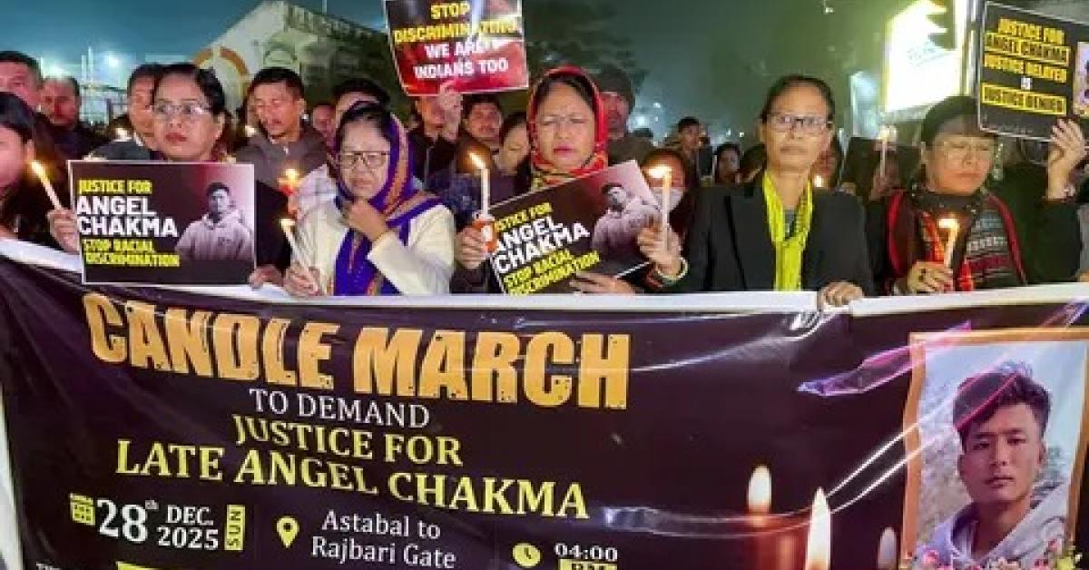 देहरादून में नॉर्थईस्ट के छात्रों का कैंडल मार्च, अंजेल चकमा के लिए न्याय की मांग