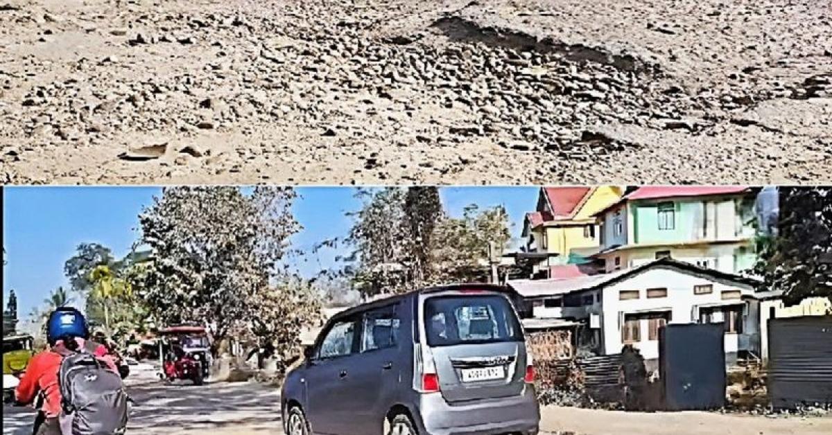 Pothole-Ridden SH-43 Disrupts Daily Commute in Assam’s Lakhimpur