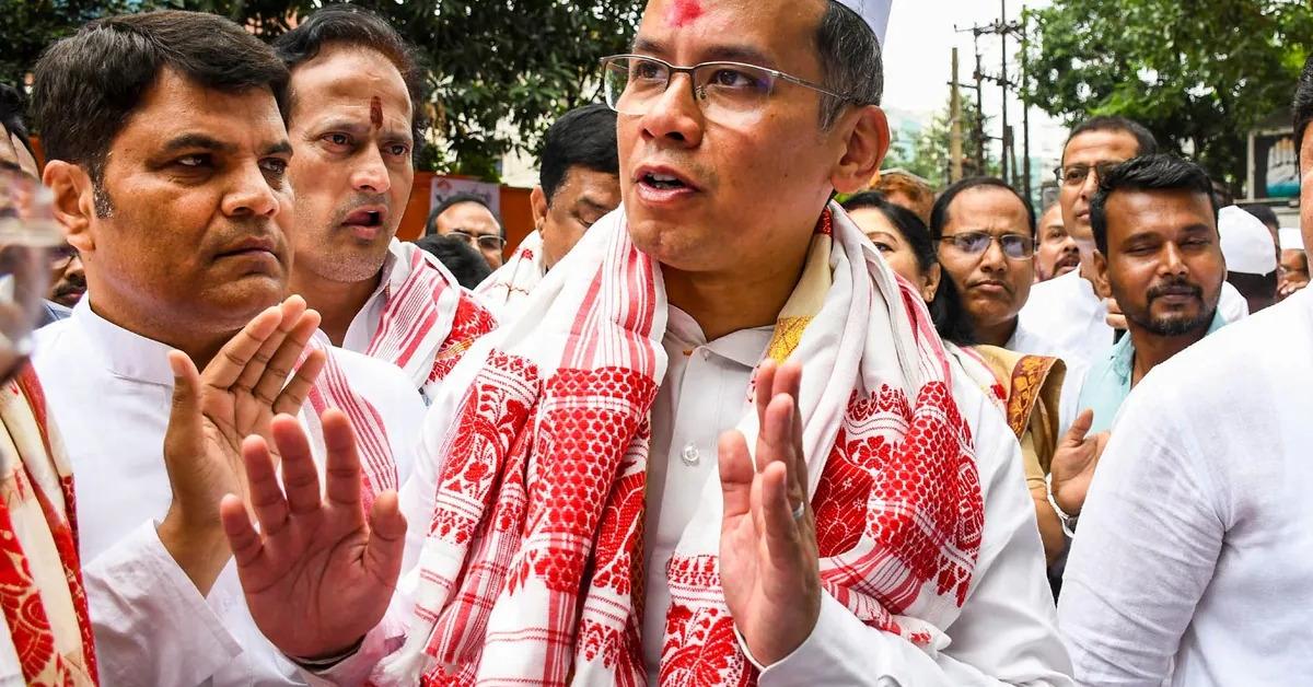 असम के मोरीगांव में कांग्रेस नेता गौरव गोगोई के खिलाफ भाजपा का विशाल विरोध रैली