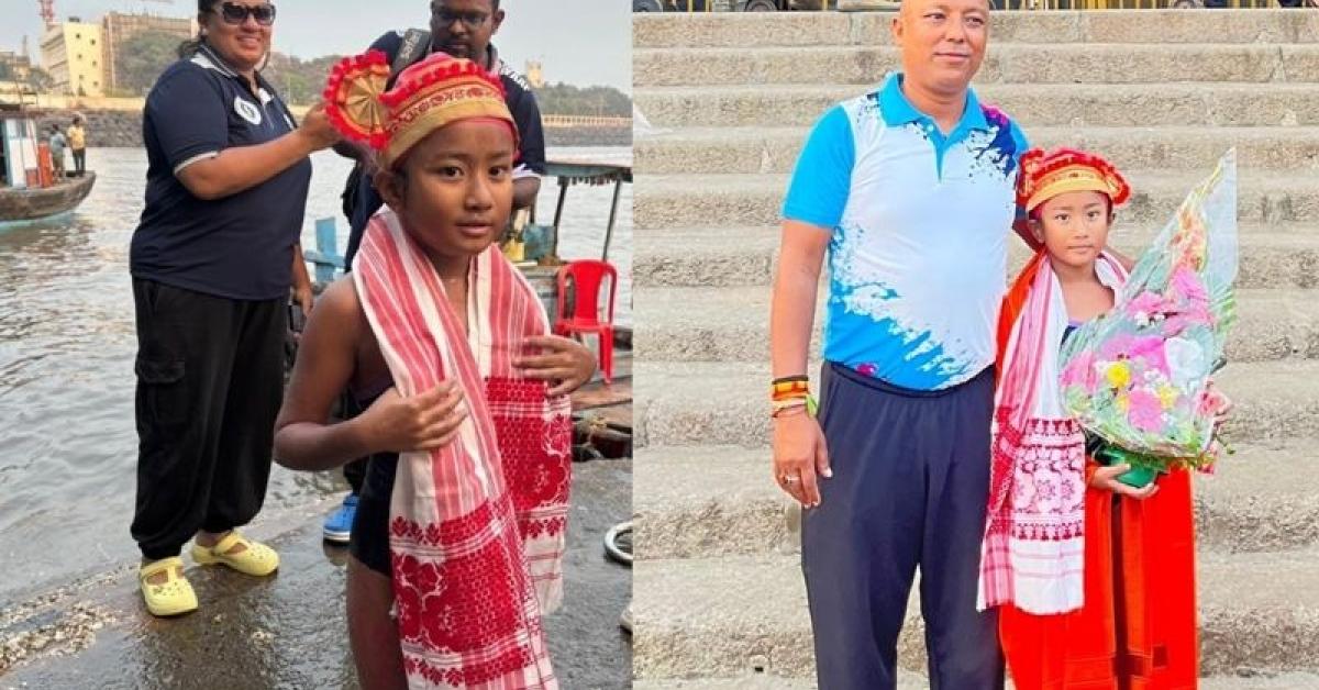 Assam’s Kiuchenghan Phukon Becomes World’s Youngest to Swim from Elephanta Island to Gateway of India