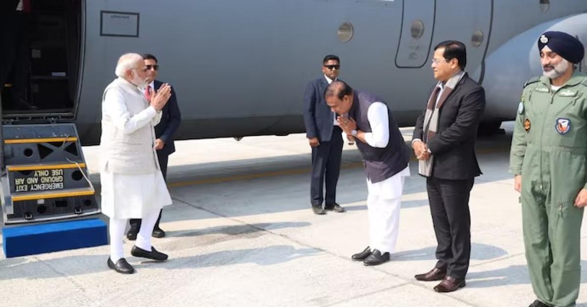 PM Modi Makes Historic Touchdown on Assam’s First Emergency Landing Highway