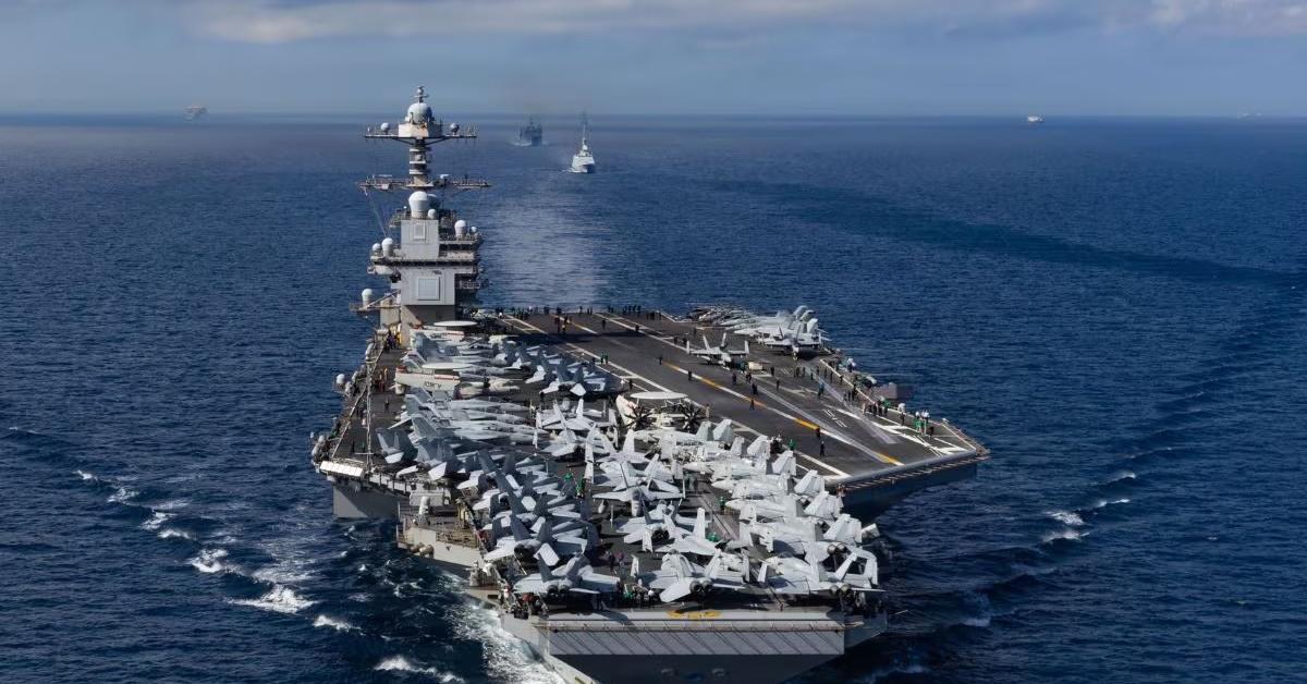 अमेरिकी विमानवाहक पोत USS Gerald R. Ford पर बड़ा संकट: 90% टॉयलेट खराब, युद्ध तैयारी पर उठे सवाल