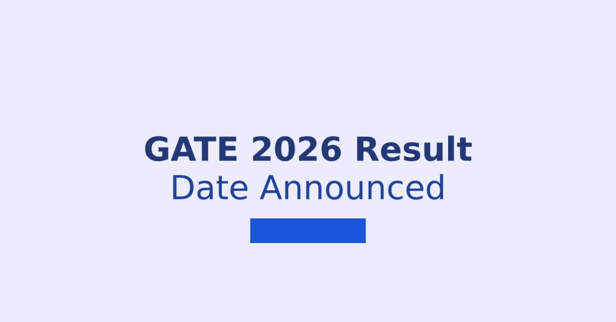GATE 2026 Result to Be Announced on March 19; Scorecards Available from March 27
