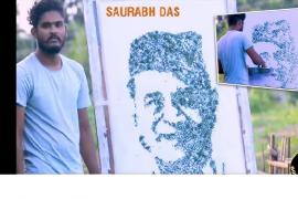 গছৰ পাতেৰে চিত্ৰ অংকন কৰি গঢ়িলে ইণ্ডিয়া বুক অফ ৰেকৰ্ড।