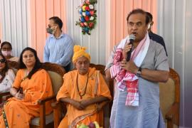 CM lays foundation stone for reconstruction of ‘sabhagriha’ of Basisthashram Devalaya