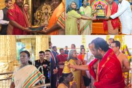 राष्ट्रपति द्रौपदी मुर्मू ने वेल्लूर के श्रीपुरम श्री नारायणी स्वर्ण मंदिर में किए दर्शन