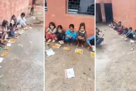 মধ্যপ্রদেশের সরকারি স্কুলে বইয়ের পাতায় পরিবেশিত মিড-ডে মিল, সাধারণতন্ত্র দিবসে হইচই
