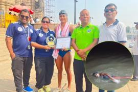 15 वर्षीय गरियाशी चुटिया बनीं करणजा-गेटवे ओपन-वॉटर तैराकी पूरी करने वाली पहली असमिया लड़की