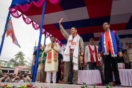 Khandu campaigns for AGP in Nowboicha, highlights progress on Assam–Arunachal boundary talks