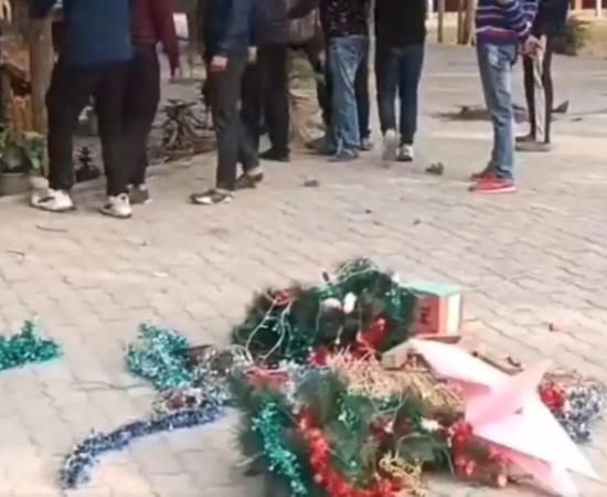 VHP, Bajrang Dal Activists Vandalise School and Shops to Protest Christmas
