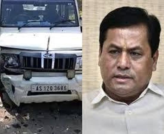 Six Injured After Escort Vehicle in Sarbananda Sonowal’s Convoy Crashes in Assam