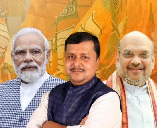 অমিত শাহ, নিতিন নবীন এবং নরেন্দ্র মোদি